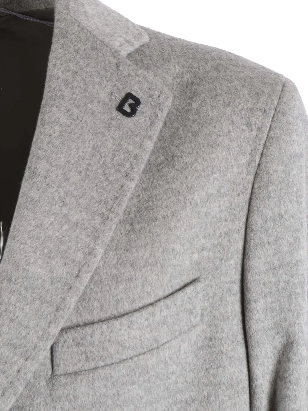 Brera Three-button Wool Coat In Gray