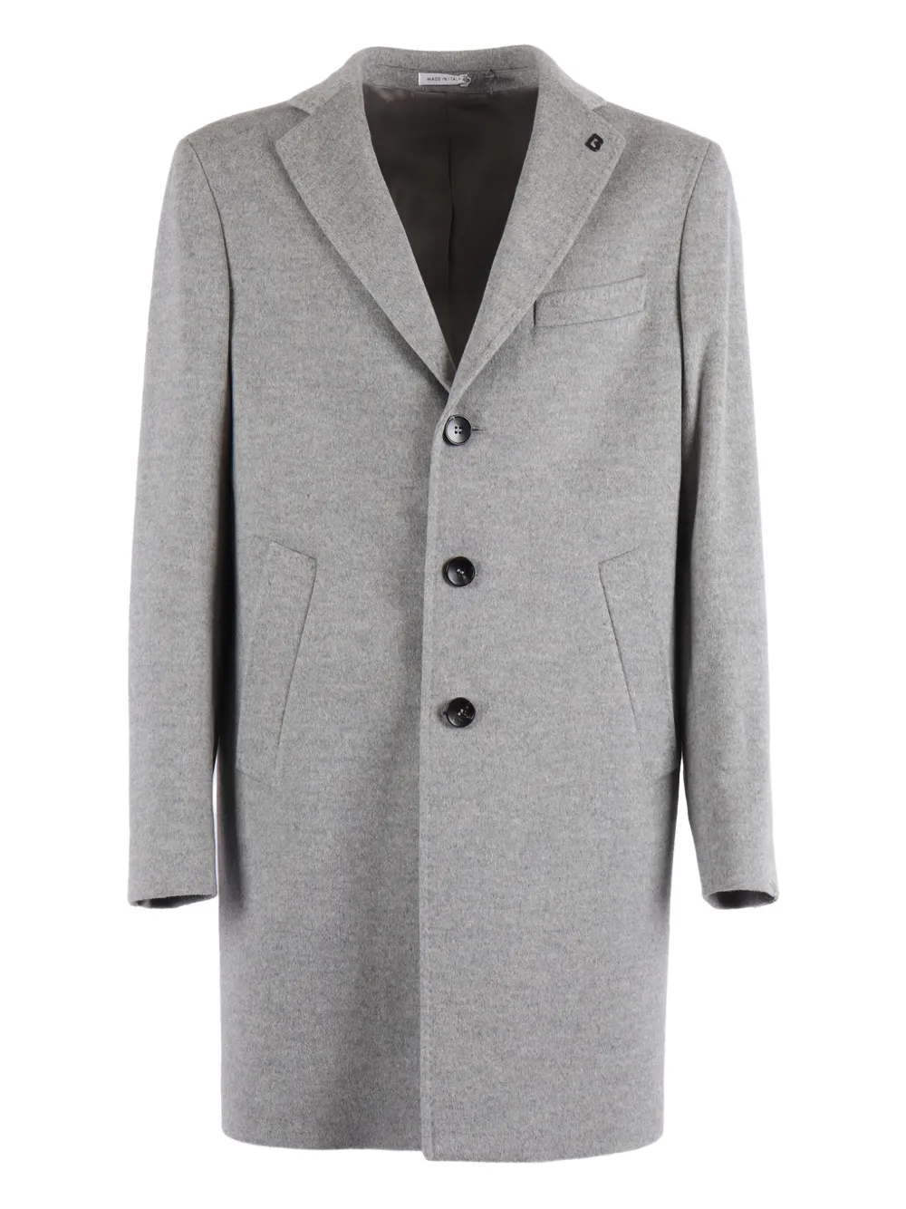 Brera three-button wool coat | Grey | Image 1