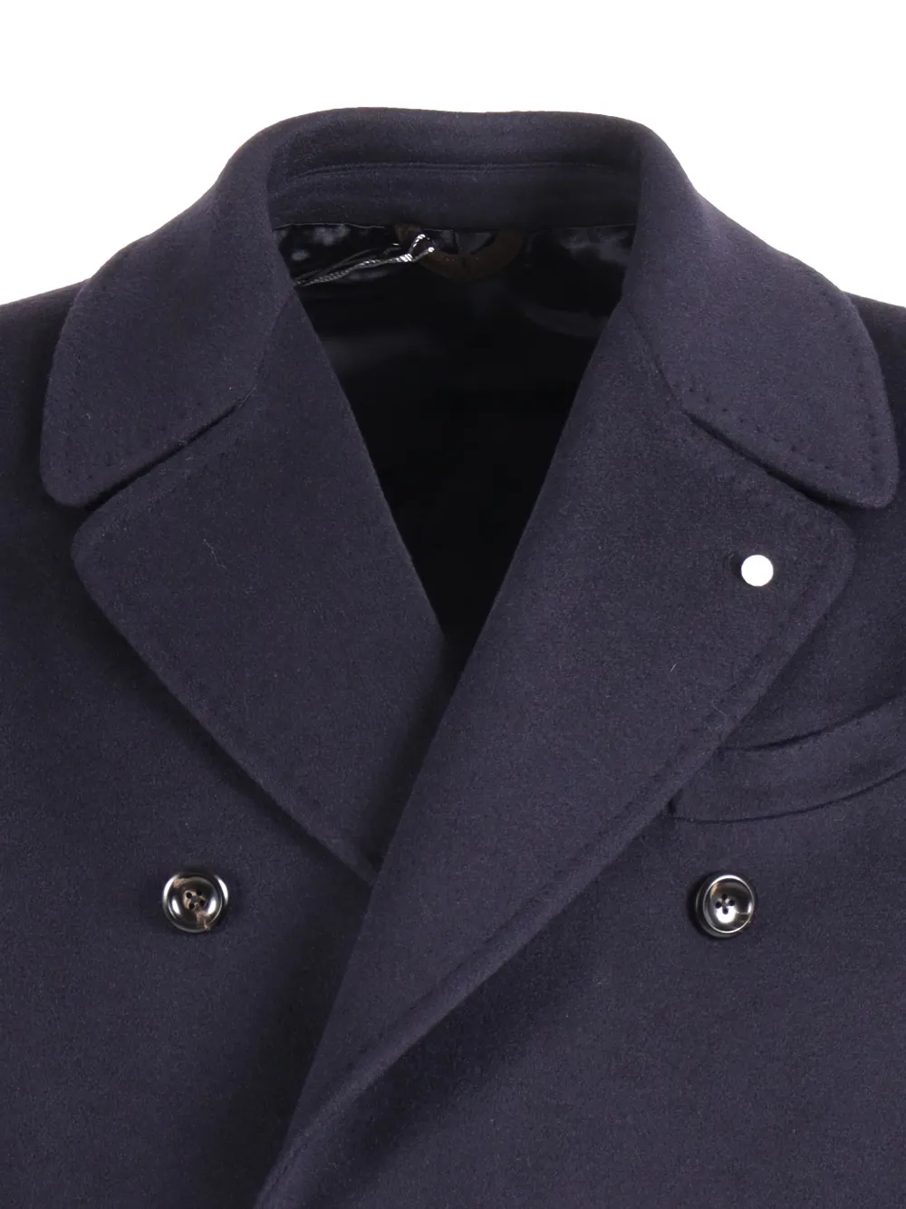 Luigi Bianchi Mantova Double-breasted Coat In Blue