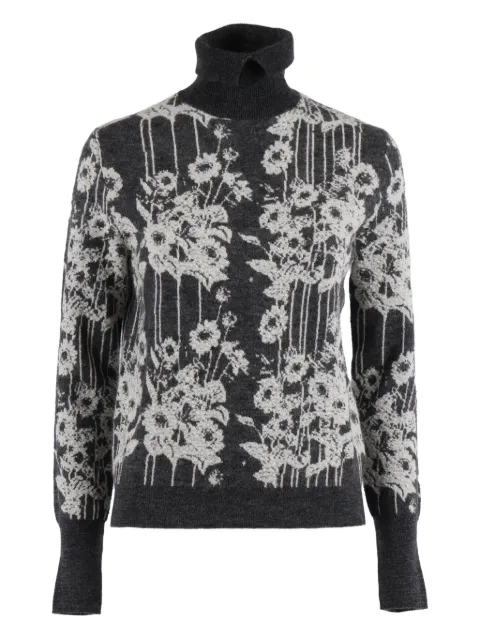 Ballantyne floral-print turtleneck sweater