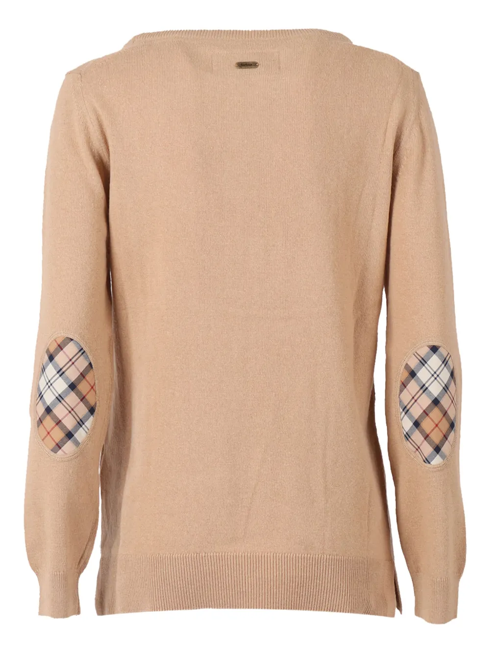 Barbour Sweater met elleboogpatch Beige