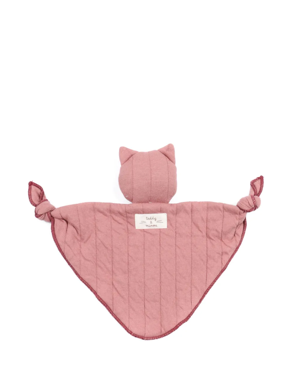 TEDDY & MINOU cat head quilted comforter | Pink | Image 1