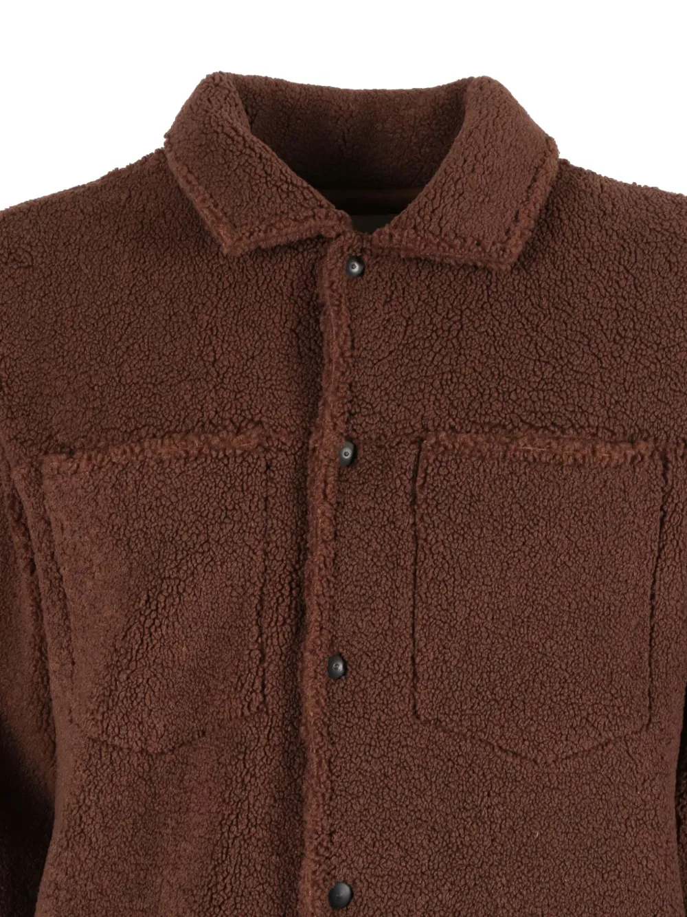 Ballantyne Teddy-cloth Button-fastening Jacket In Brown