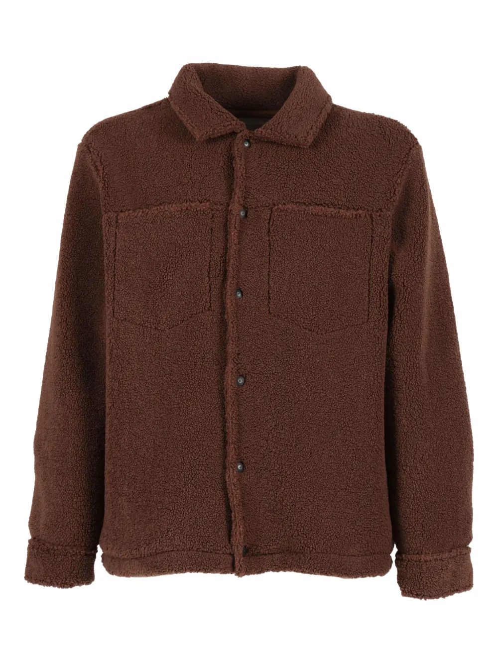 Ballantyne teddy-cloth button-fastening jacket - ブラウン Ballantyne teddy-cloth button-fastening jacket - ブラウン