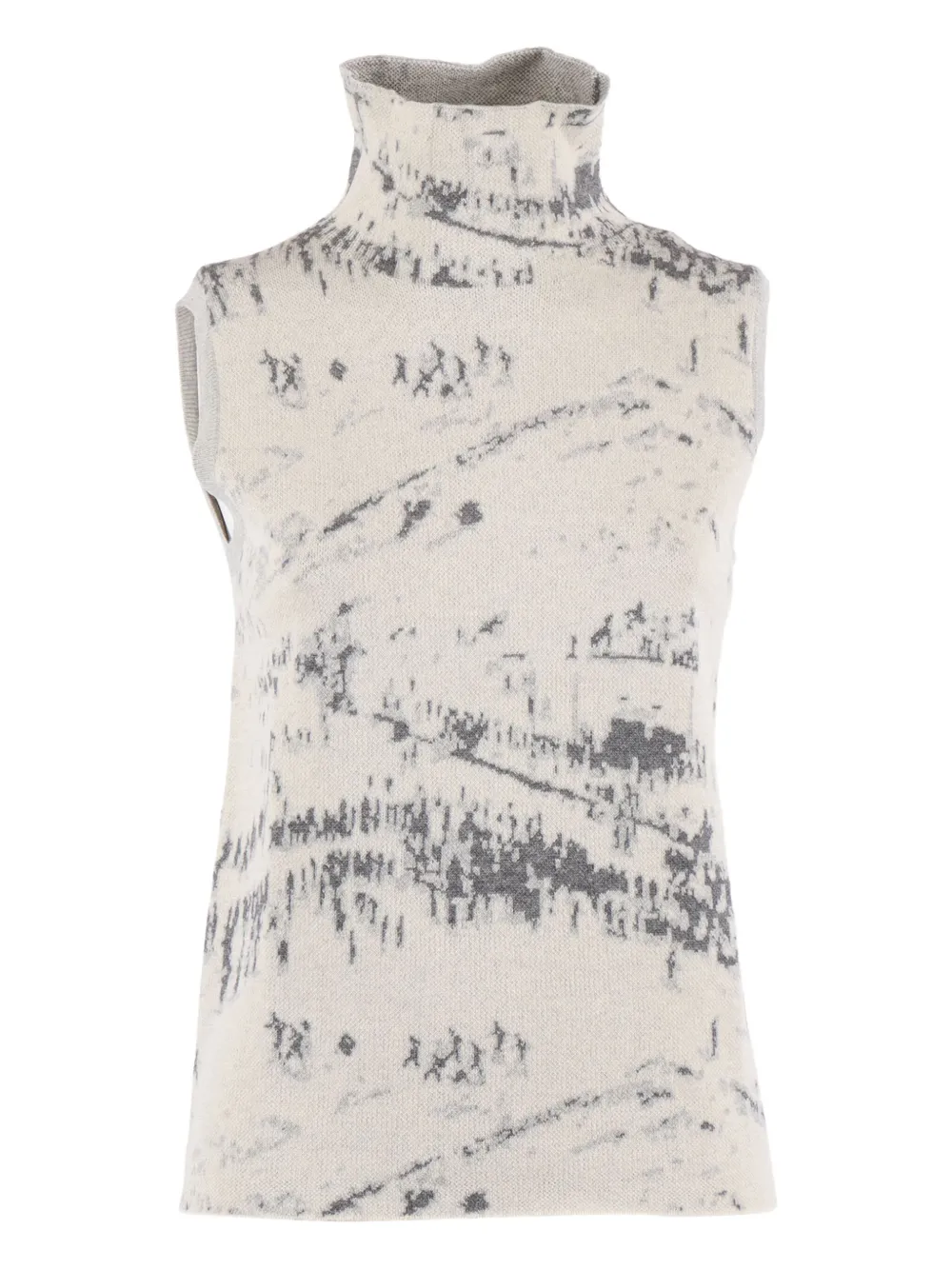 Ballantyne roll-neck sleeveless vest | Neutrals | Image 1