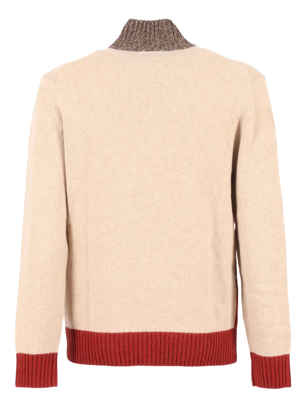 Ballantyne High-neck Diamond-pattern Wool Sweater In Multi