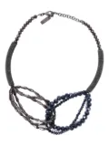 Peserico crystal-beaded two-tone necklace - Blue