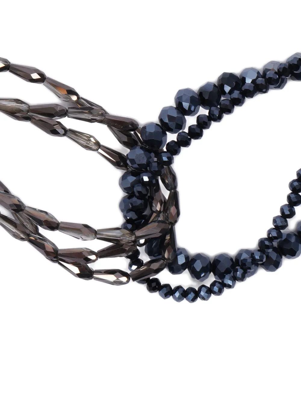 Peserico Tweekleurige halsketting met kristallen kralen - Blauw