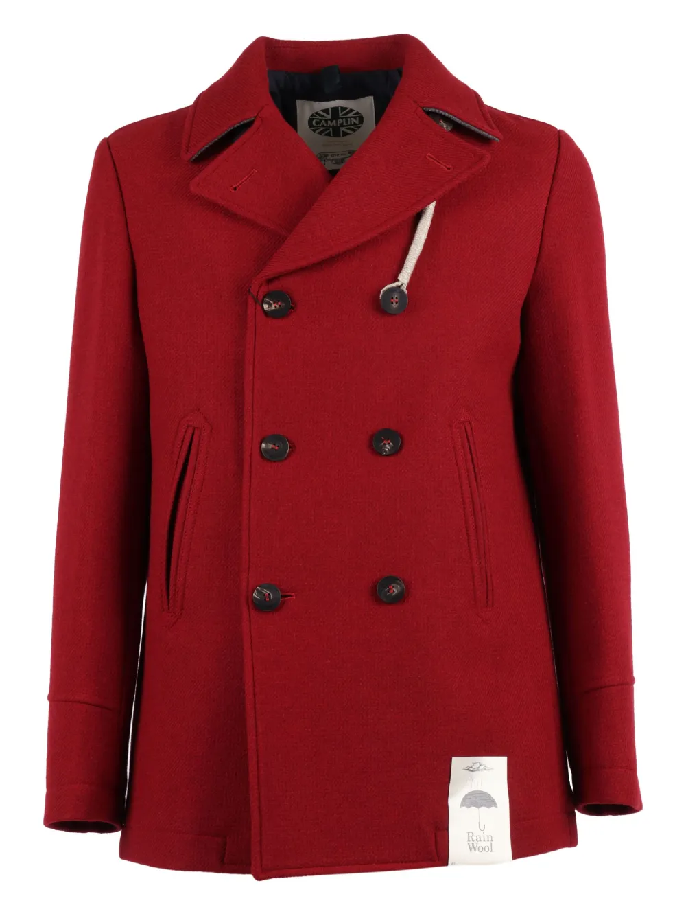Camplin Double-breasted Wool Coat In Red