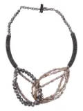 Peserico crystal-beaded two-tone necklace - Neutrals