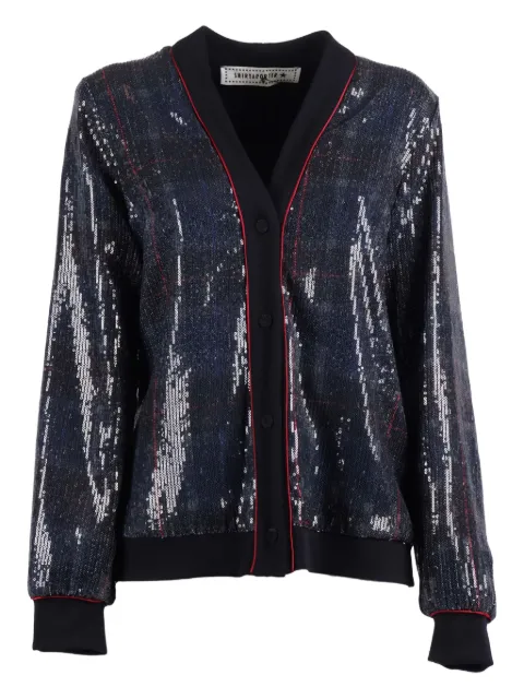 Shirtaporter sequinned tartan cardigan