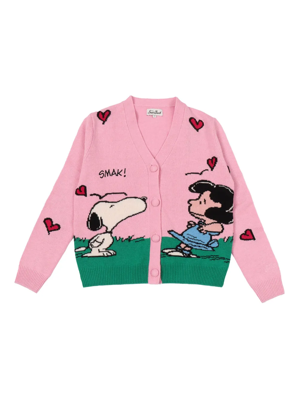 MC2 Saint Barth Kids x Peanuts ジャカード カーディガン - ピンク MC2 Saint Barth Kids x Peanuts ジャカード カーディガン - ピンク