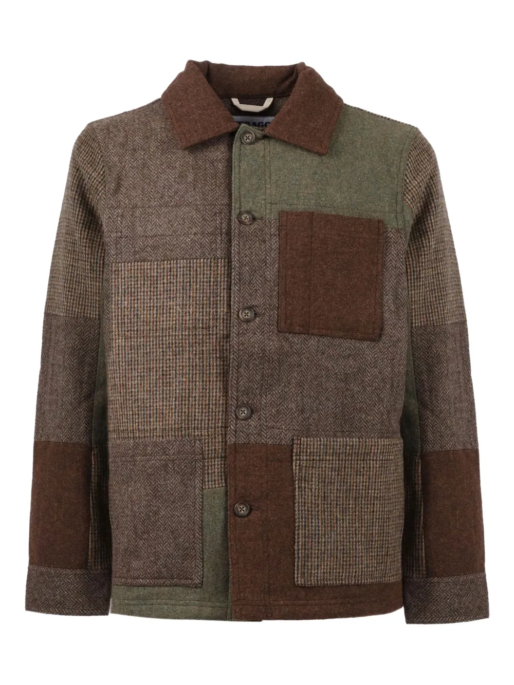 Sebago patchwork tweed jacket | Brown | Image 1