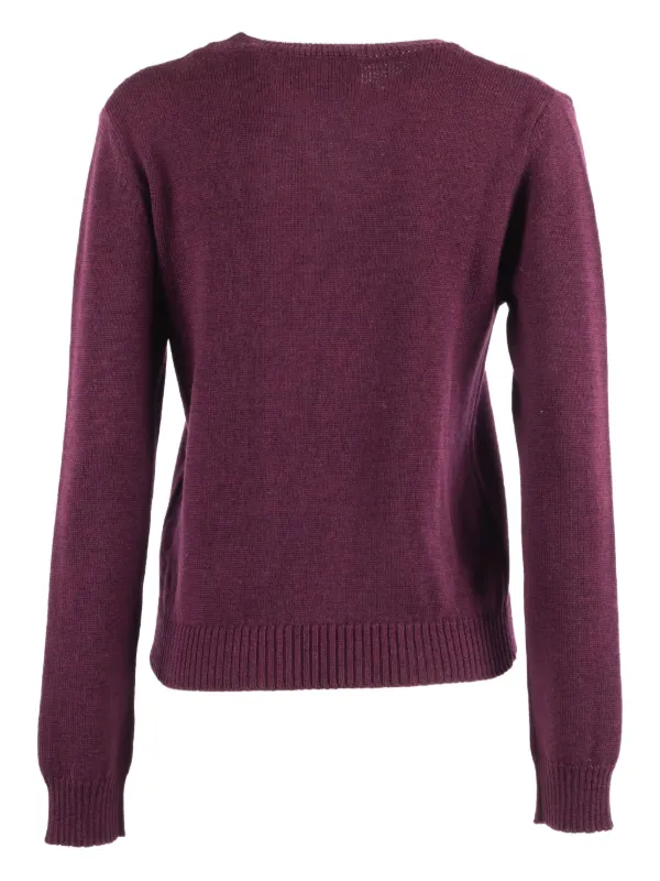 Ballantyne round-neck Wool Sweater Purple FARFETCH TR