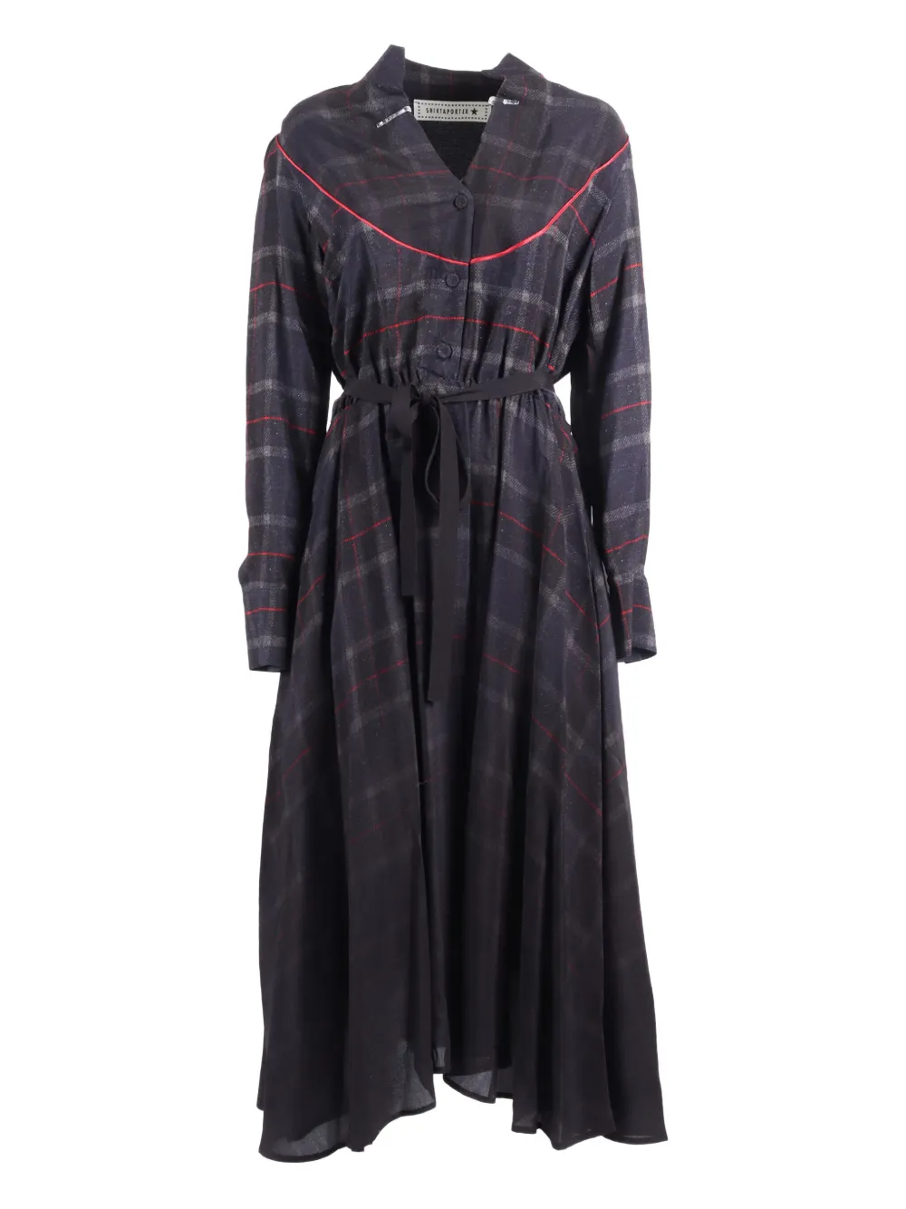 Shirtaporter checkered dress - ブルー Shirtaporter checkered dress - ブルー