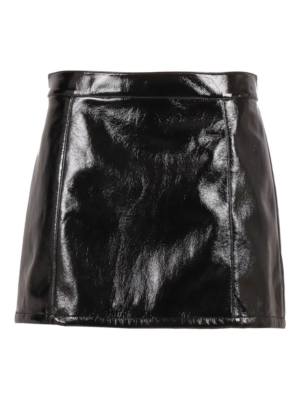 Michael Kors Patent-finish Mini Skirt In Black