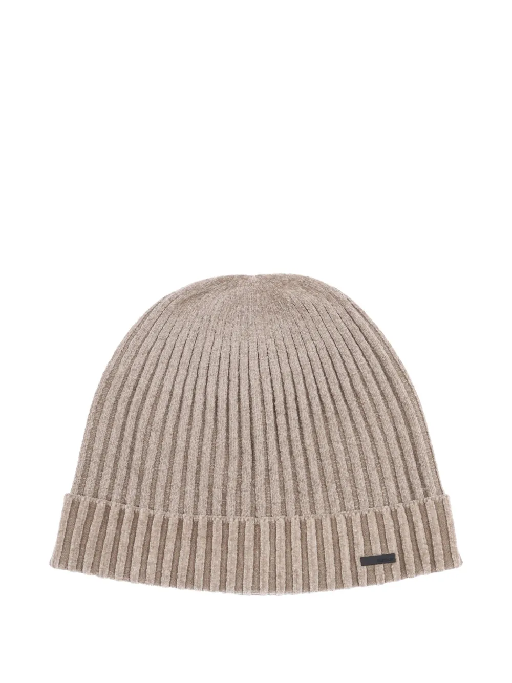 RRD velvet-effect ribbed beanie | Neutrals | Image 1