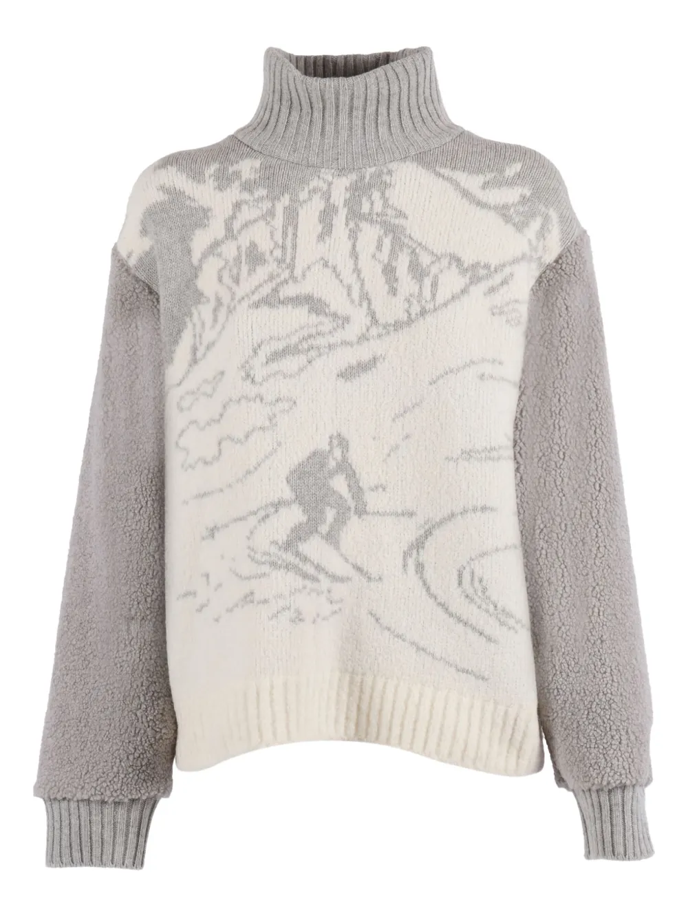 Ballantyne turtleneck ski-scene sweater - グレー Ballantyne turtleneck ski-scene sweater - グレー