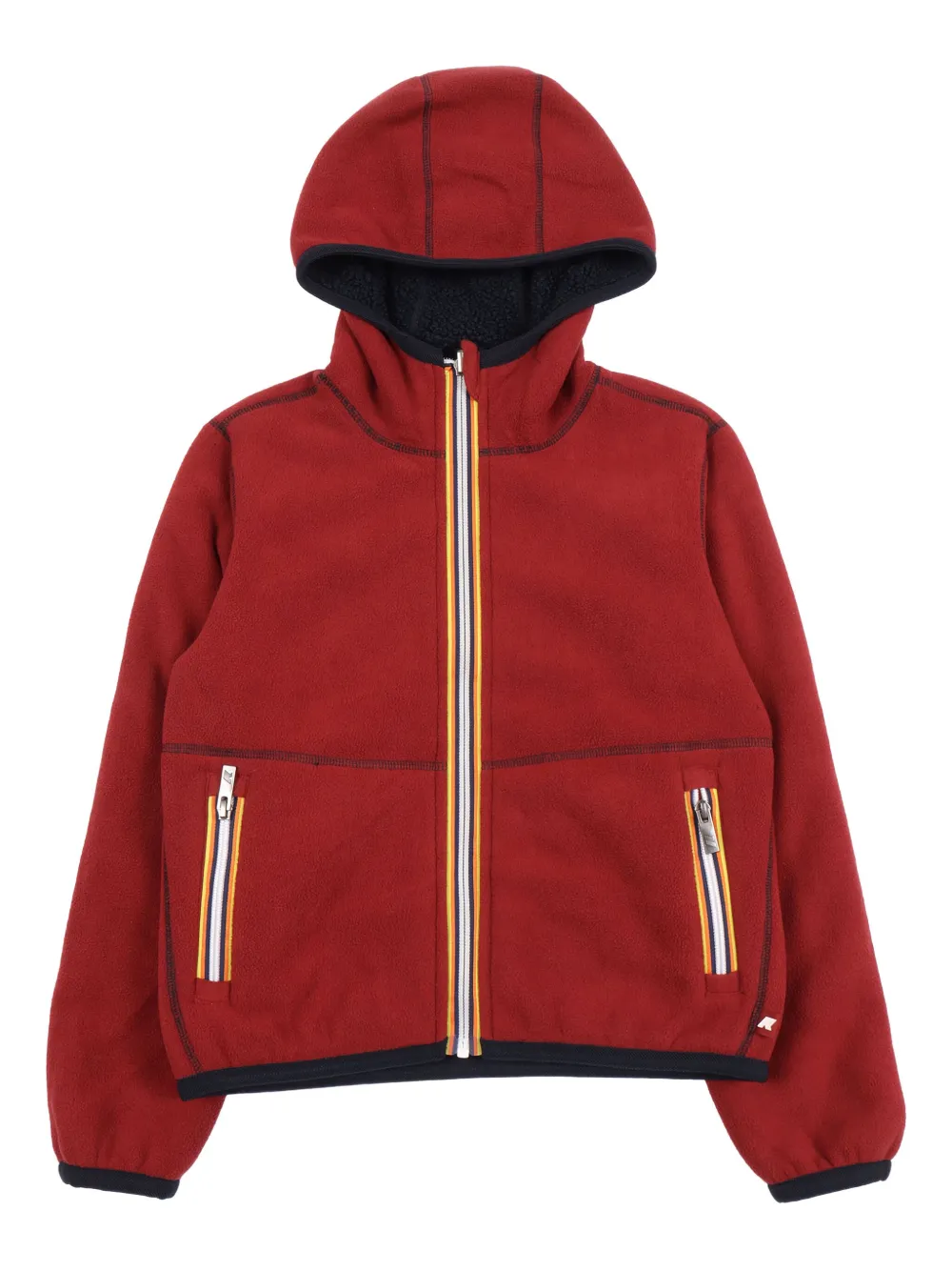 K Way Kids fleece reversible hoodie - ブルー K Way Kids fleece reversible hoodie - ブルー
