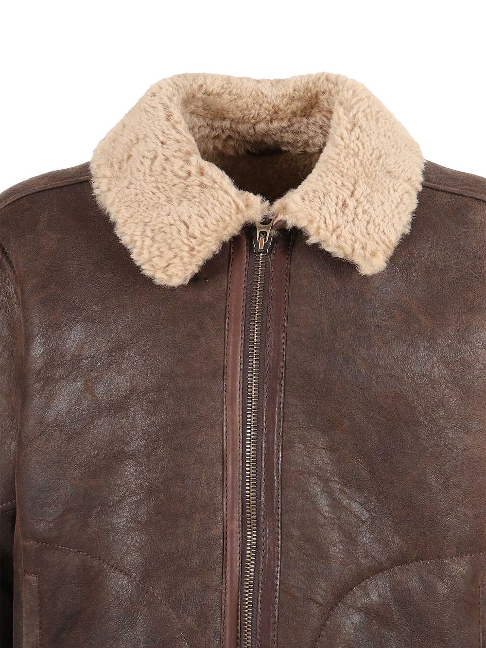 Stewart Sylvester-aviator Jacket In Brown