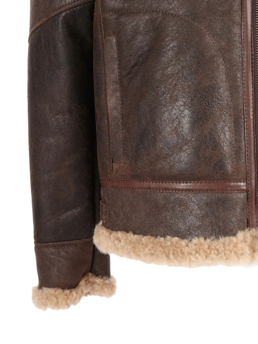 Stewart Sylvester-aviator Jacket In Brown