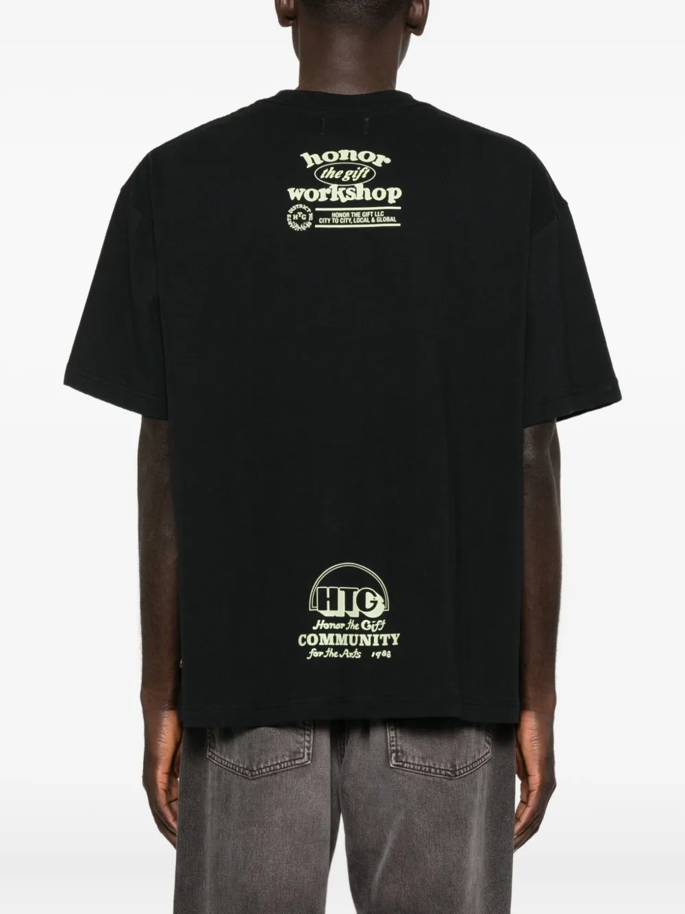 Honor The Gift T-shirt met grafische print Zwart