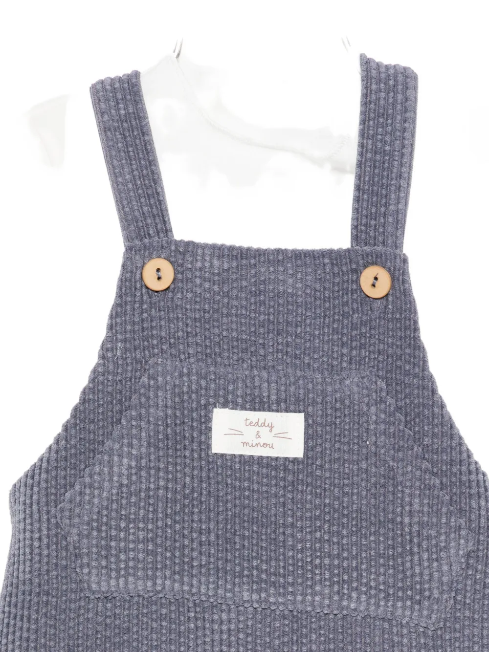 Teddy & Minou Corduroy Dungarees In Blue