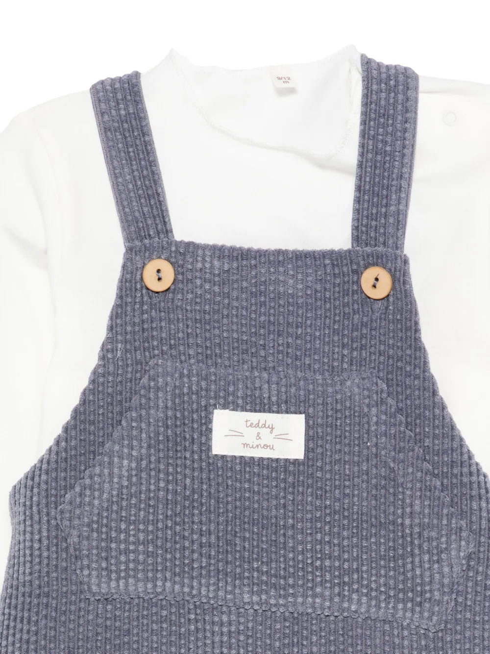 TEDDY & MINOU Ribfluwelen tuinbroek Blauw