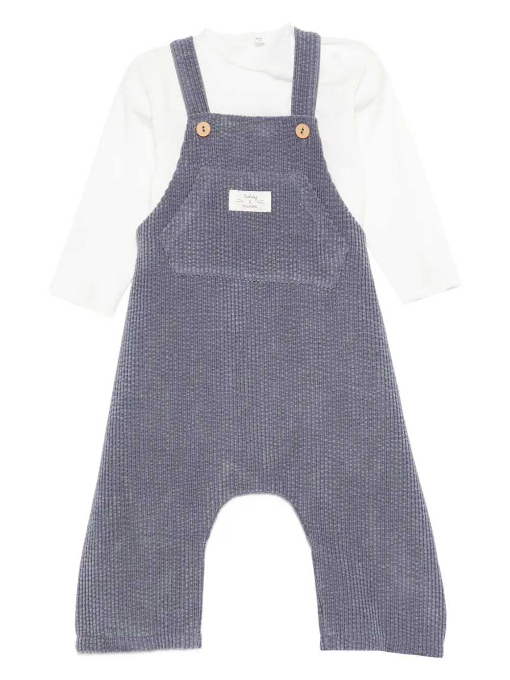 TEDDY & MINOU corduroy dungarees | Blue | Image 1