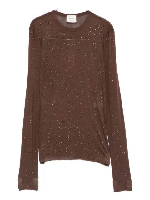 Alysi embellished wool top