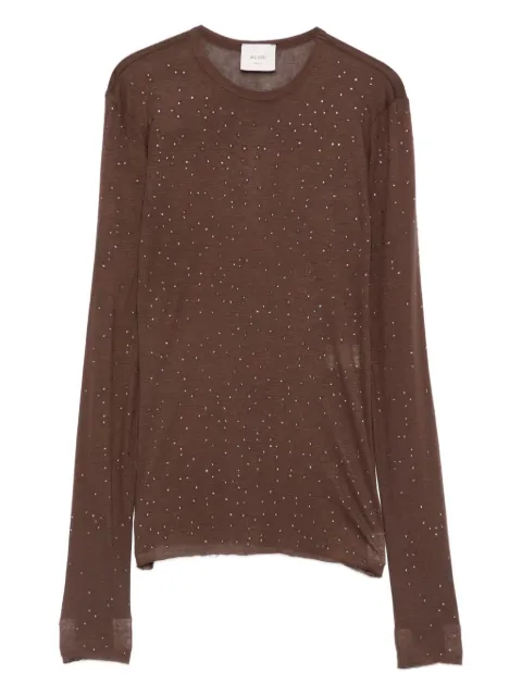 Alysi embellished wool top