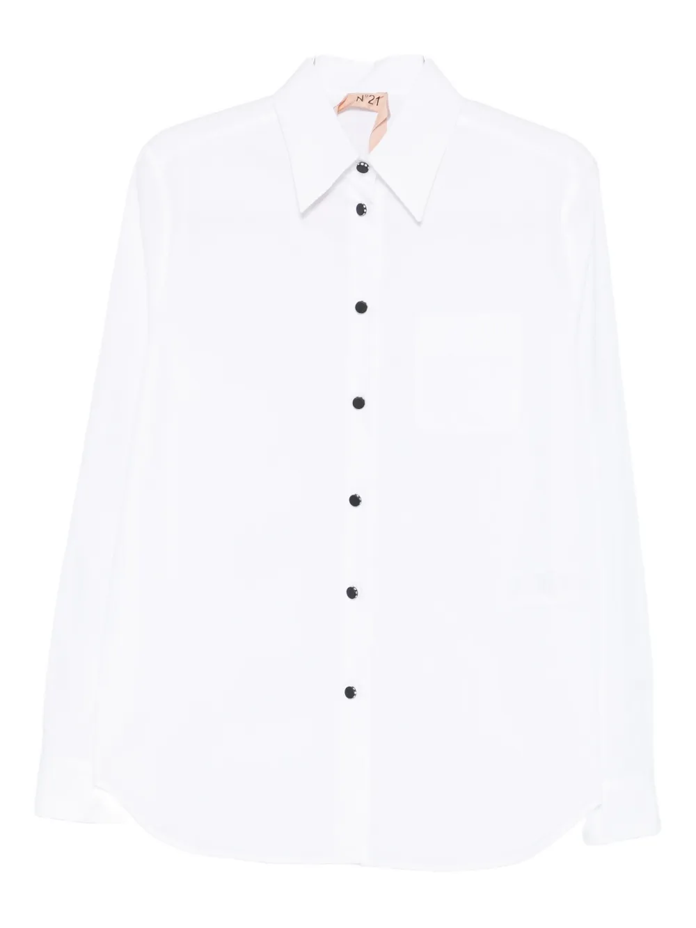 N°21 Buttoned Long-sleeve Shirt In White