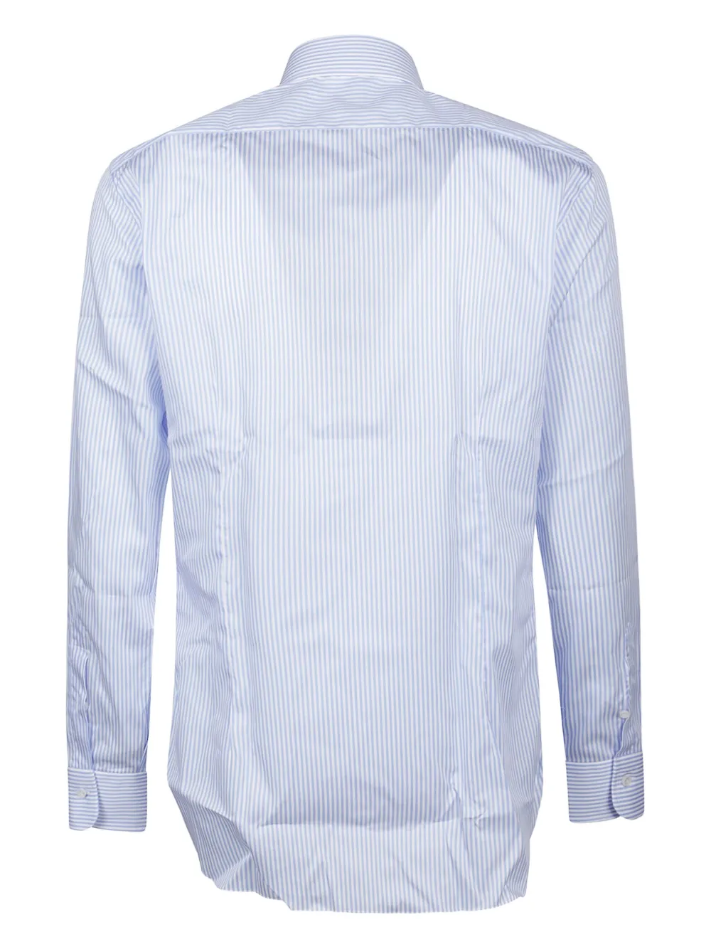 Barba Gestreept katoenen overhemd - Blauw
