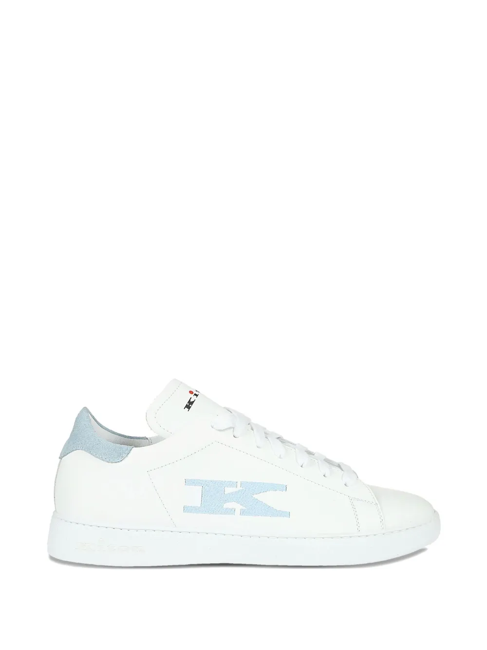 Kiton logo-detail leather sneakers White