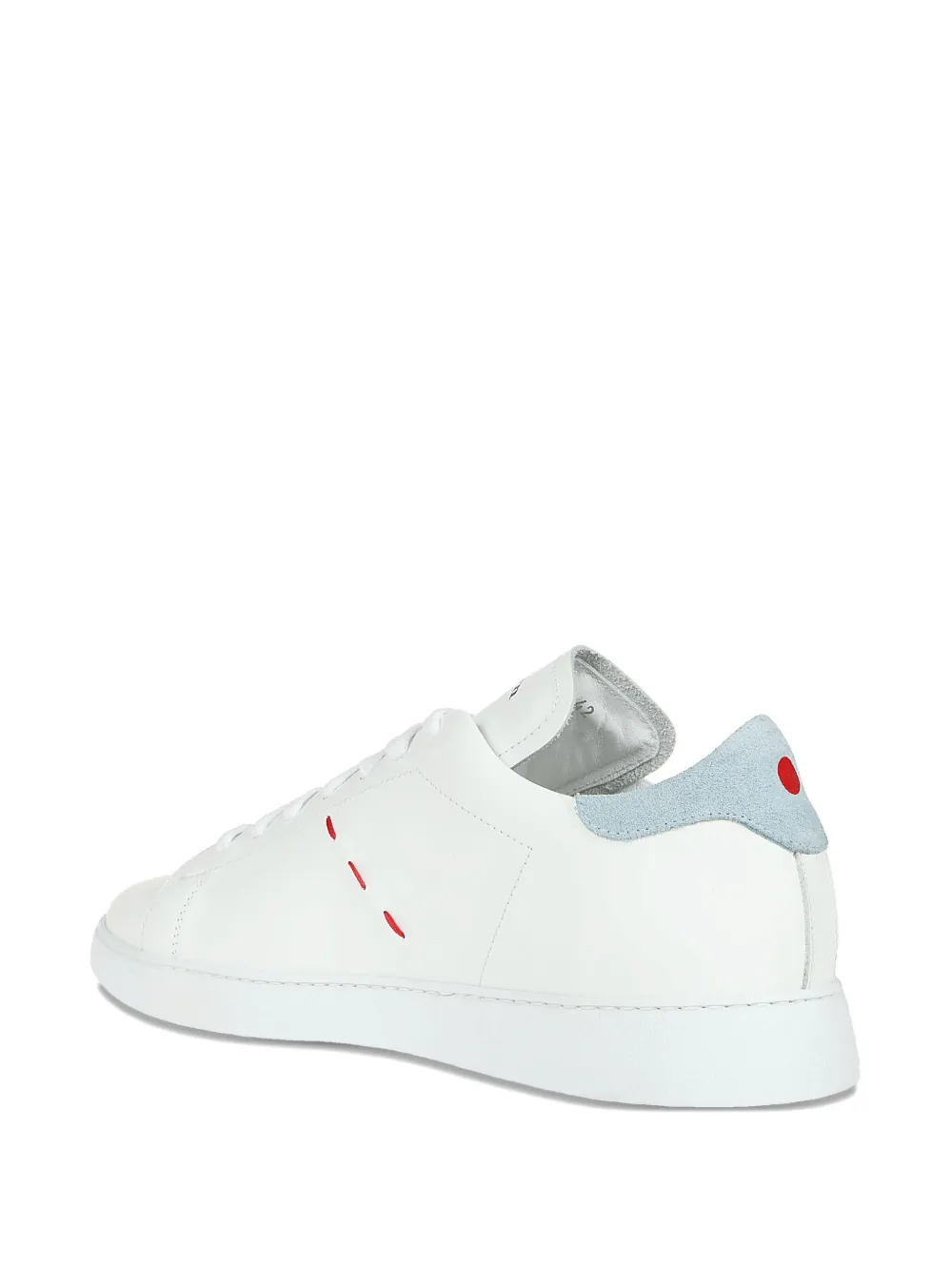 Kiton logo-detail leather sneakers White