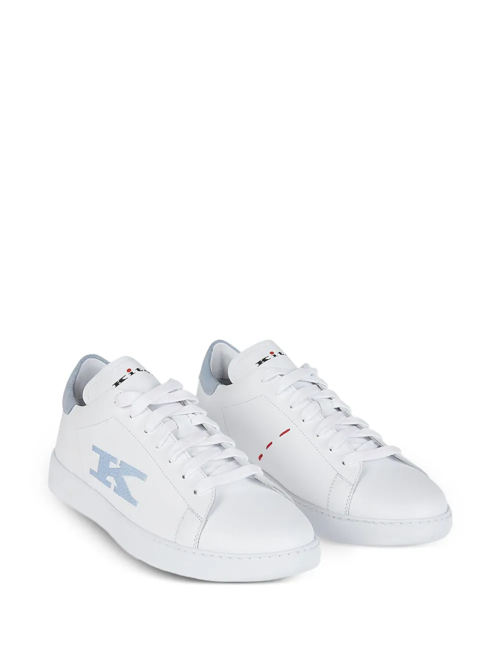 Kiton Leren sneakers Wit