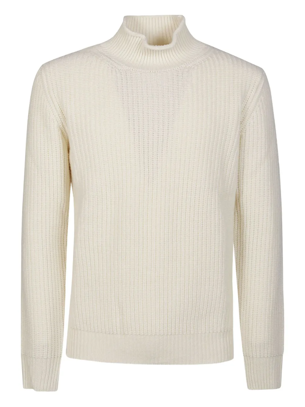 Kangra Cashmere High-neck Ribbed Wool Sweater In Neutral