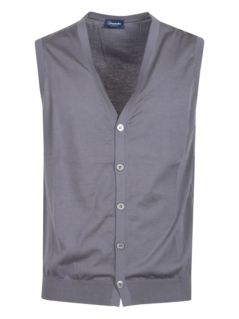 Drumohr V-neck sleeveless cardigan | Grey | Image 1