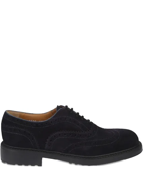 Doucal's perforated suede derby shoes
