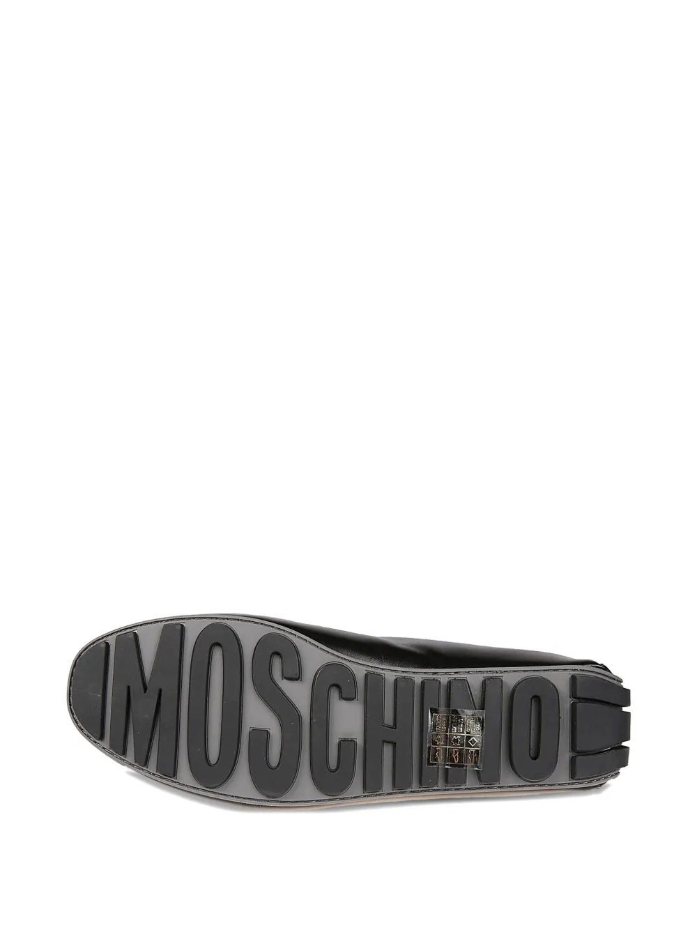 Moschino Logo-plaque Loafers In Black