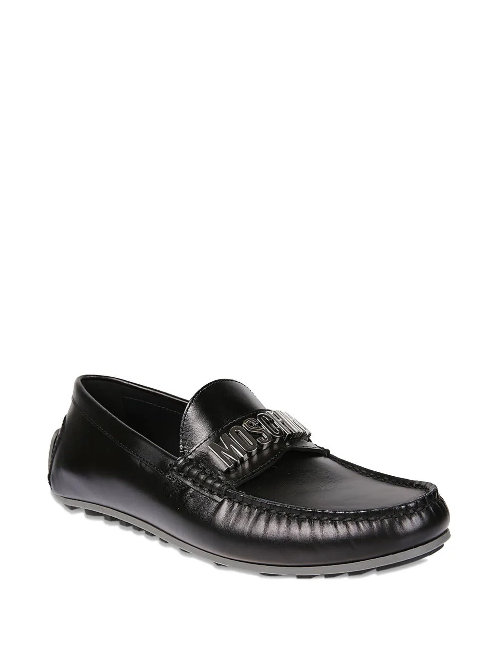 Moschino Loafers met logoplakkaat - Zwart
