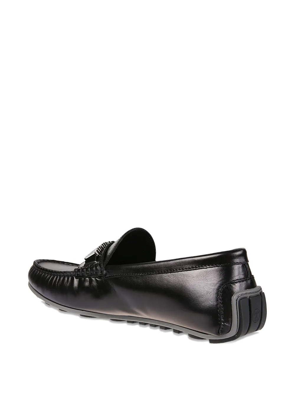 Moschino Logo-plaque Loafers In Black