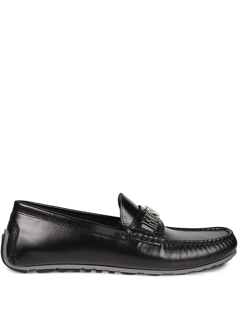 Moschino logo-plaque loafers | Black | Image 1
