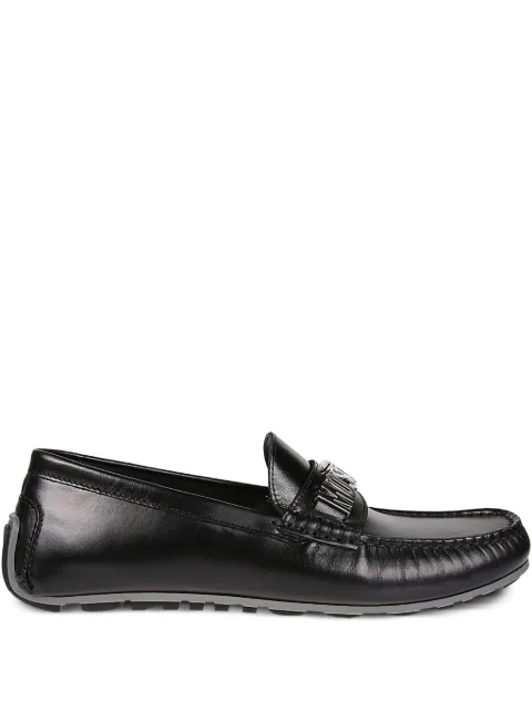Moschino logo-plaque loafers