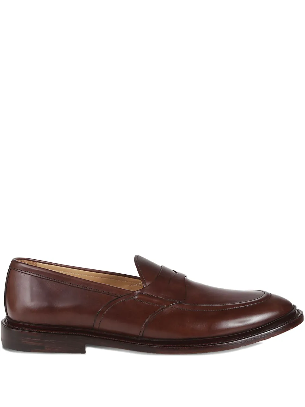 Premiata penny-slot leather loafers Brown