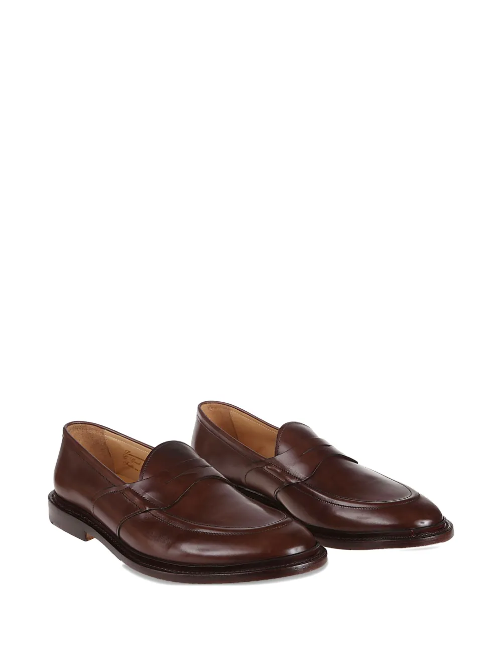Premiata penny-slot leather loafers Brown