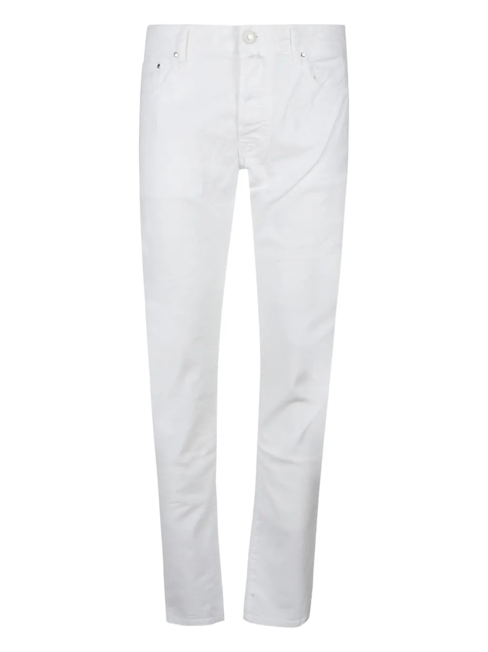 Jacob Cohen Linen Trousers In White