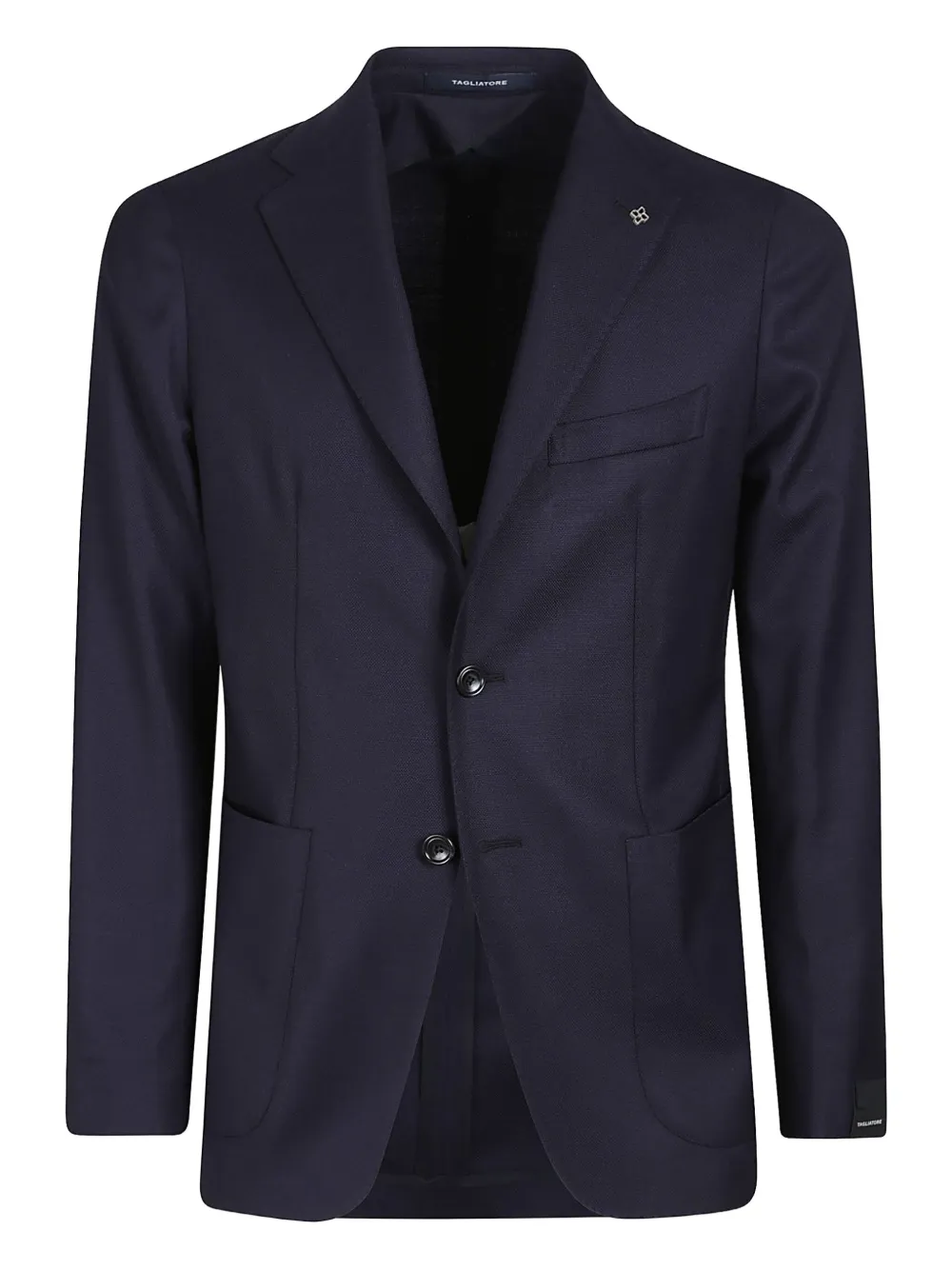 Tagliatore Two-button Patch-pocket Jacket In Blue