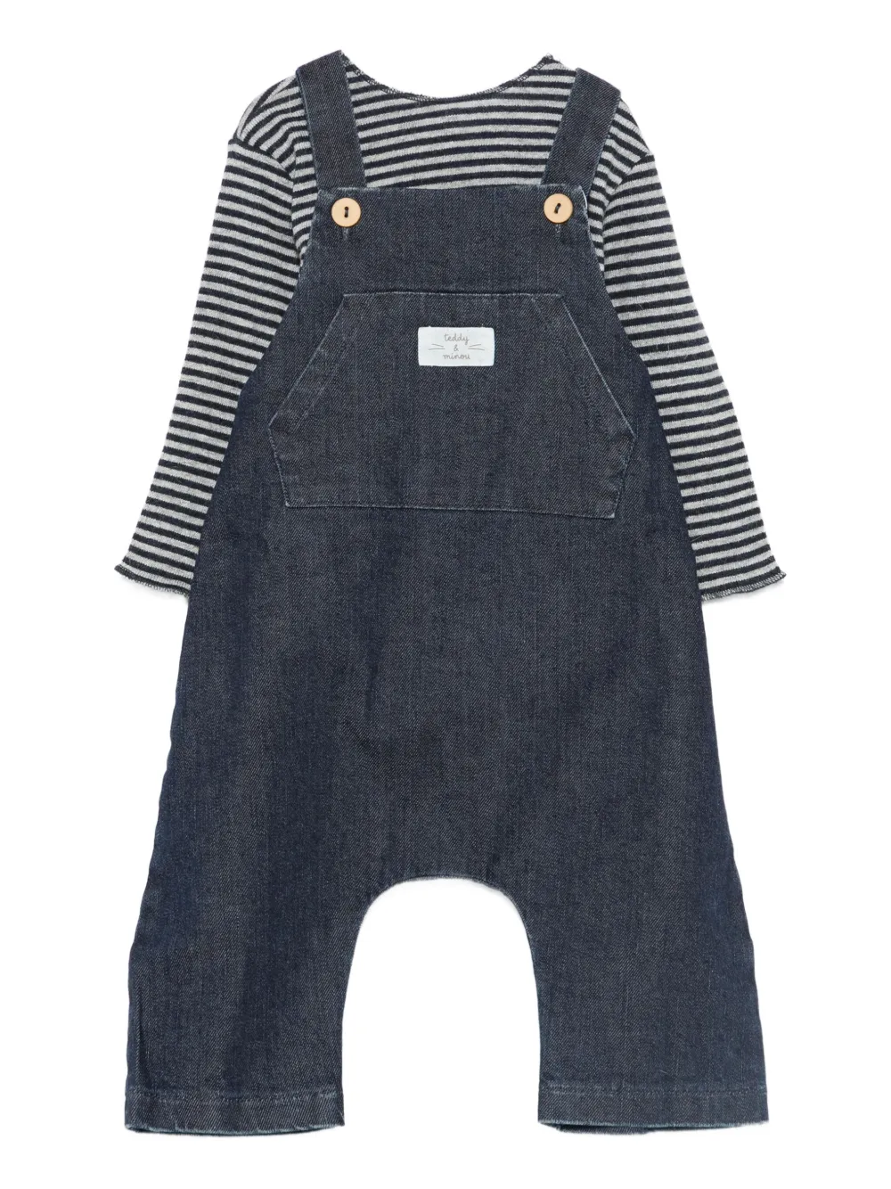 TEDDY & MINOU denim dungarees (set of two) | Blue | Image 1