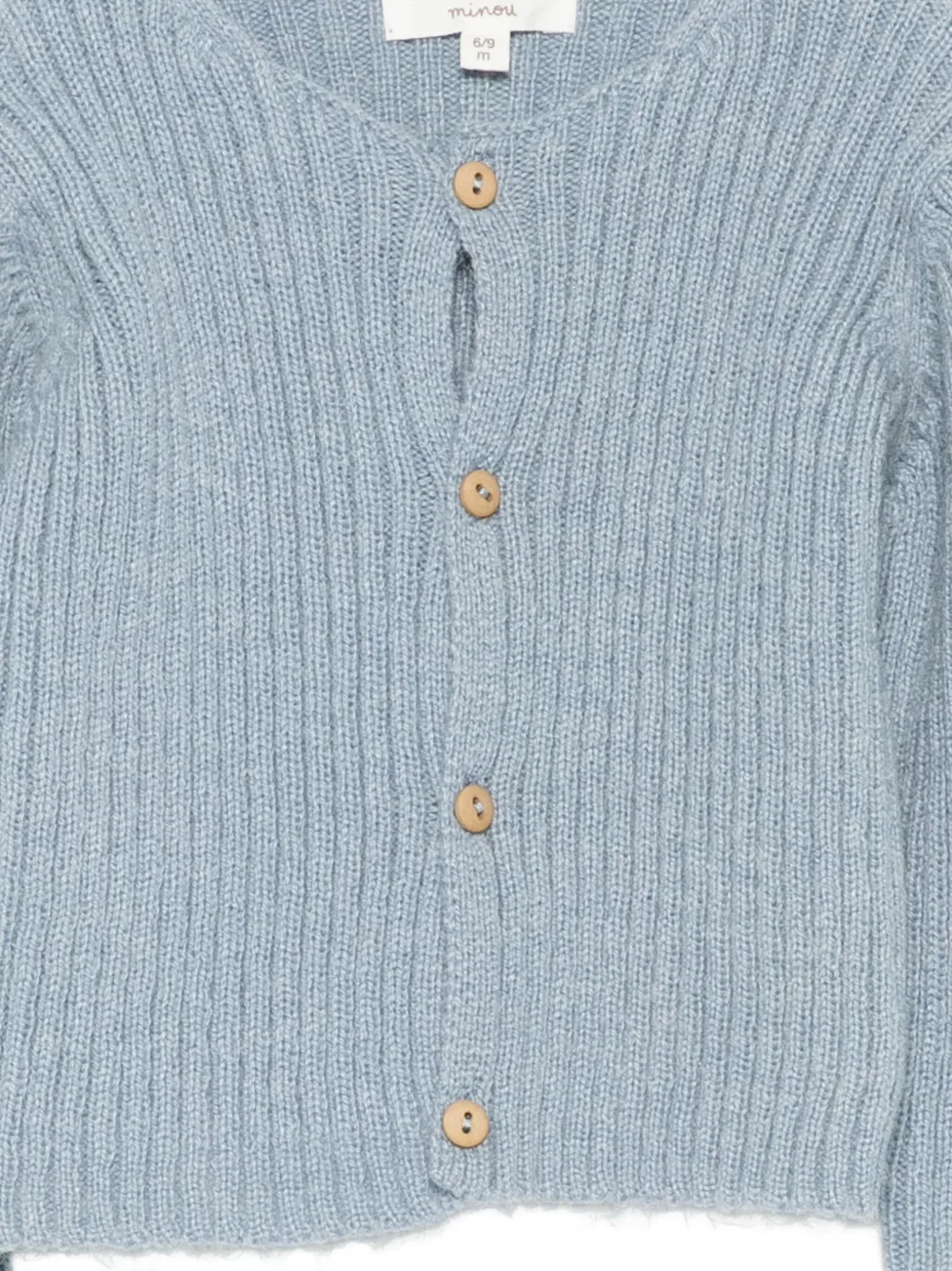 TEDDY & MINOU Ribgebreid vest Blauw